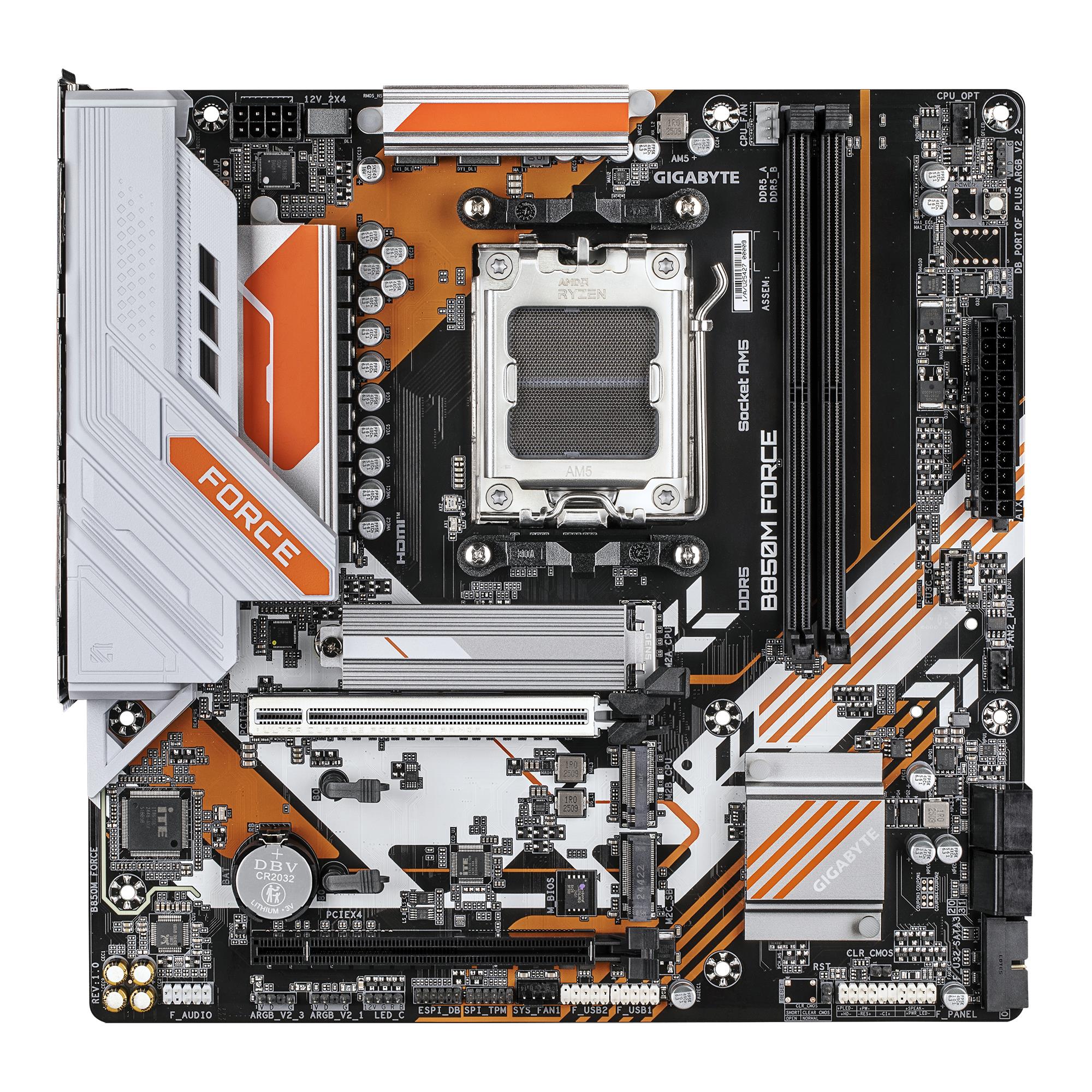 01cb24f4-3484-49e0-b725-f91582139979 Mainboard GIGABYTE AMD B850 Socket AM5 micro ATX RAM DDR5-SDRAM 2xSlots 3xNumber of M.2 (M) slots B850MFORCE1.1