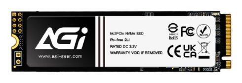 SSD AGI TECHNOLOGY 1200xTBW rating MTBF 1600000 h Read speed 3200 MB/s Write speed 1700 MB/s NVMe Yes PCI Express 3.0 M.2 2000 GB AGI2T0GIMAI298-CB