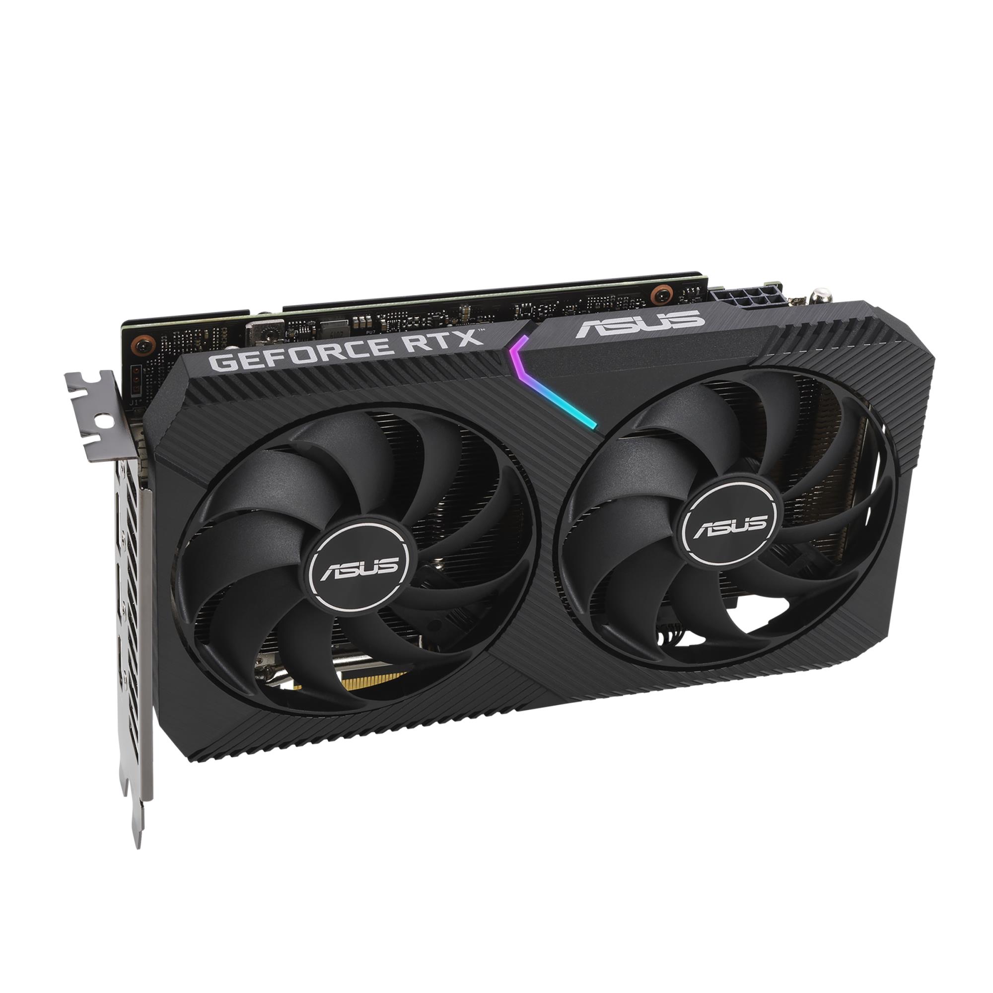 42026b5a-1baa-48e2-a736-22ae93dc5357 Graphics Card ASUS NVIDIA GeForce RTX 3060 12 GB 192 bit PCIE 4.0 16x GDDR6 GPU 1837 MHz 1xHDMI 3xDisplayPort DUAL-RTX3060-O12G-V2