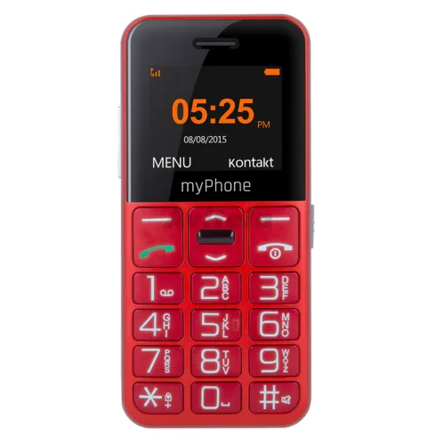 myPhone Halo Easy Red 1.77 ” TFT 24 MB 32 MB Single SIM Bluetooth Main camera resolution 0.3 MP 1000 mAh