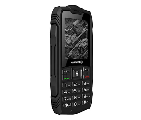 Hammer Rock Black 2.4 ” TFT 32 MB 32 MB Dual SIM Bluetooth 3.0 Main camera resolution 0.3 MP 1800 mAh