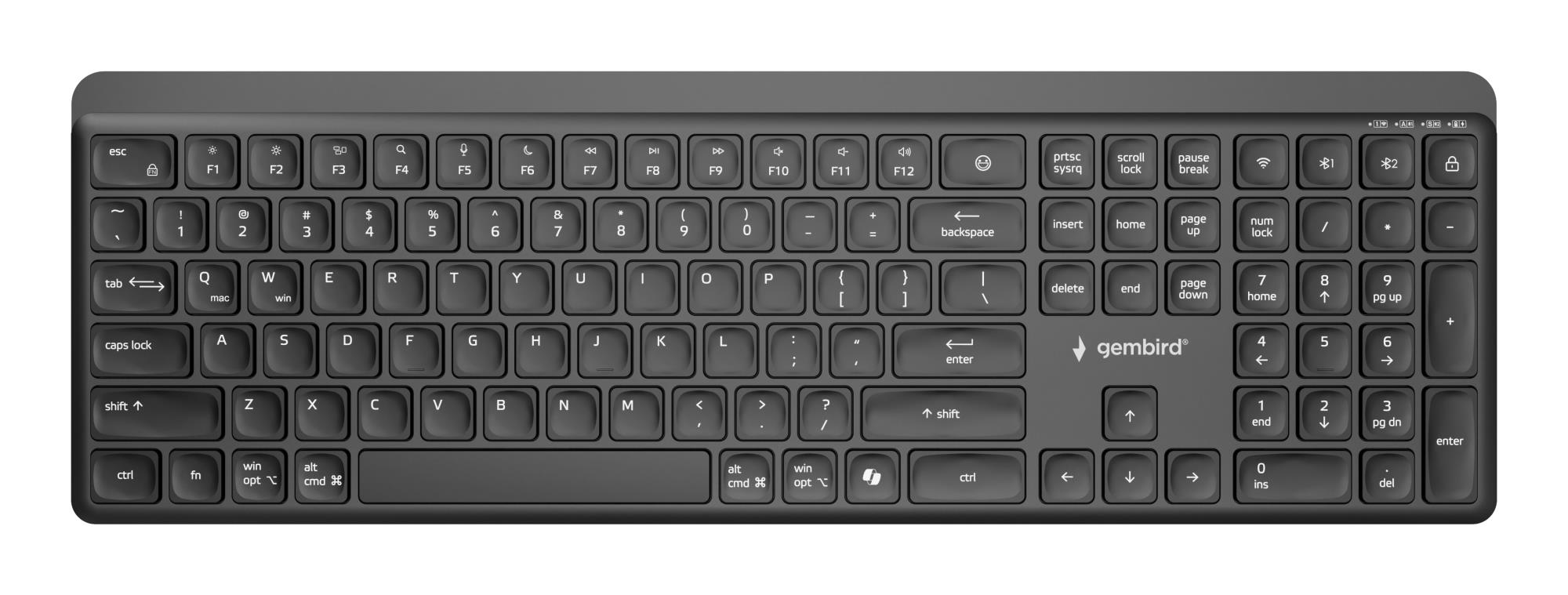 5593a8ee-17b8-44dd-916e-4bc62fba9494 KEYBOARD WRL SLIM 2.4G+BT US/KB-WPS-03 GEMBIRD