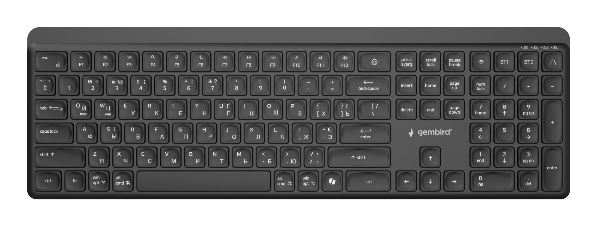 5bb9bd47-0a40-48ba-950c-1555643fb189 KEYBOARD WRL SLIM BT CYRILLIC/KB-WPS-03-CYRL GEMBIRD