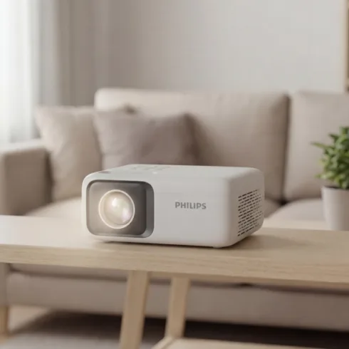 Philips NeoPix 106 Projector, 1280×720, 1.2:1, 500:1, Gray