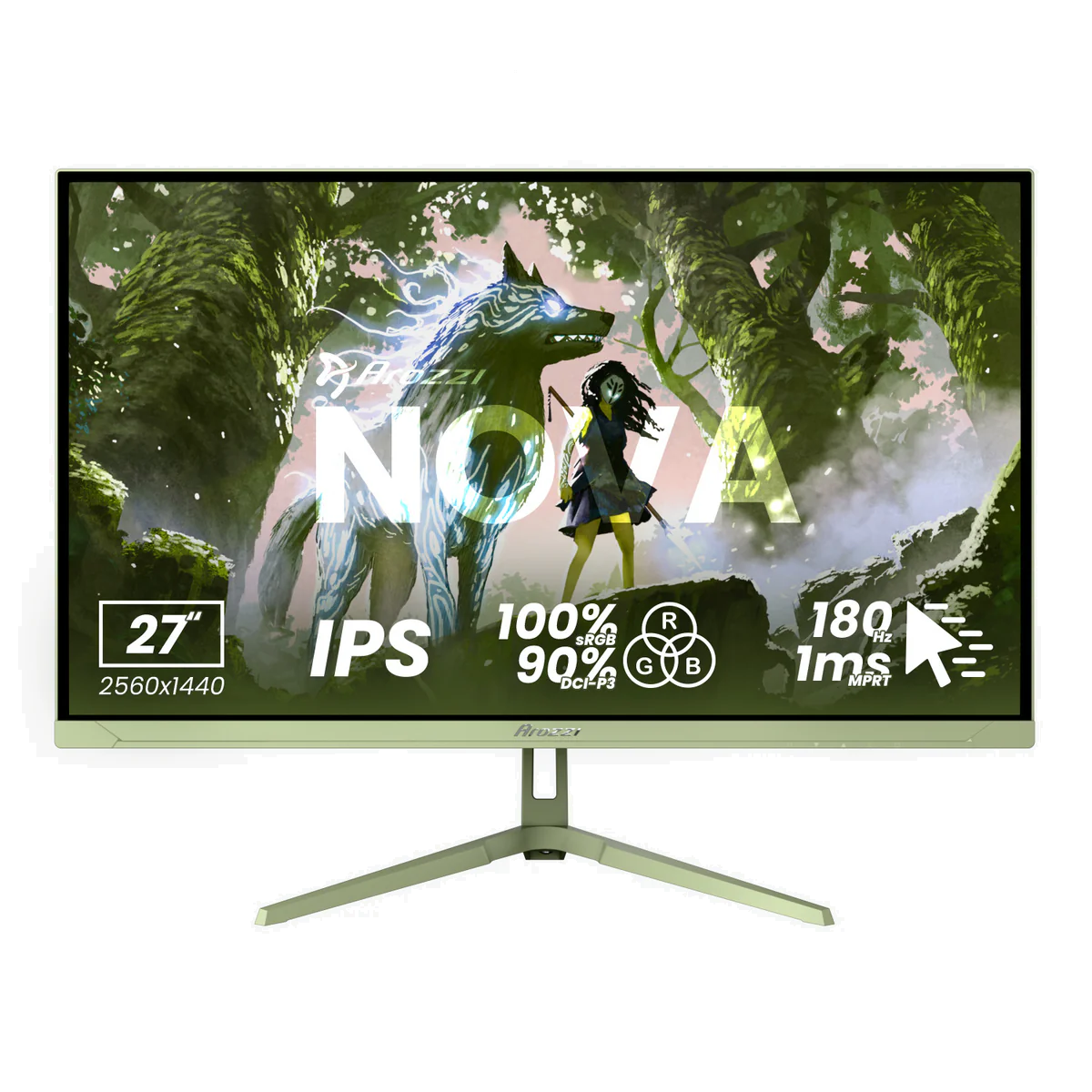 609159-az-no-27t2k260-fst-850081848202-0.webp Arozzi Nova 27 ” IPS QHD 16:9 260 Hz 1 ms 2560 x 1440 pixels 350 cd/m² HDMI ports quantity 2 Forest Green