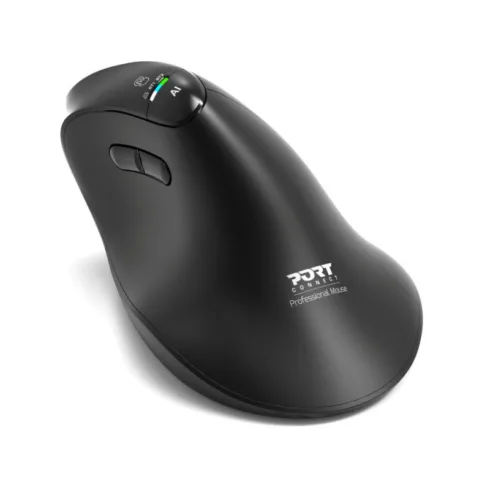 PORT CONNECT Mouse ERGO AUDITOR Wireless Bluetooth, 2.4 GHz Black