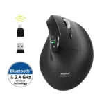 PORT CONNECT Mouse ERGO AUDITOR Wireless Bluetooth, 2.4 GHz Black