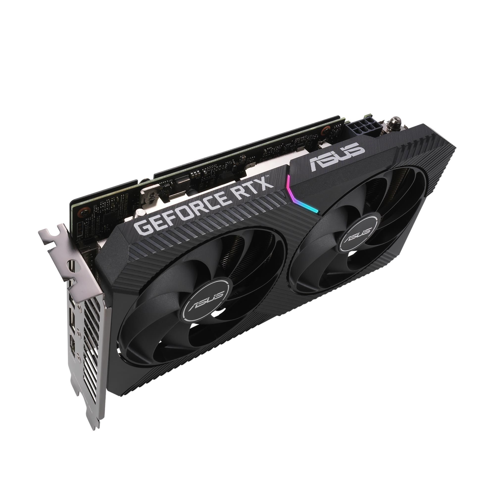 611df0e5-5948-40b6-a299-0330e3a74107 Graphics Card ASUS NVIDIA GeForce RTX 3060 12 GB 192 bit PCIE 4.0 16x GDDR6 GPU 1837 MHz 1xHDMI 3xDisplayPort DUAL-RTX3060-O12G-V2