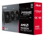 Graphics Card ASUS AMD Radeon RX 9070 XT 16 GB GDDR6 256 bit PCIE 5.0 16x Triple slot Fansink 1xHDMI 3xDisplayPort PRIME-RX9070XT-O16G