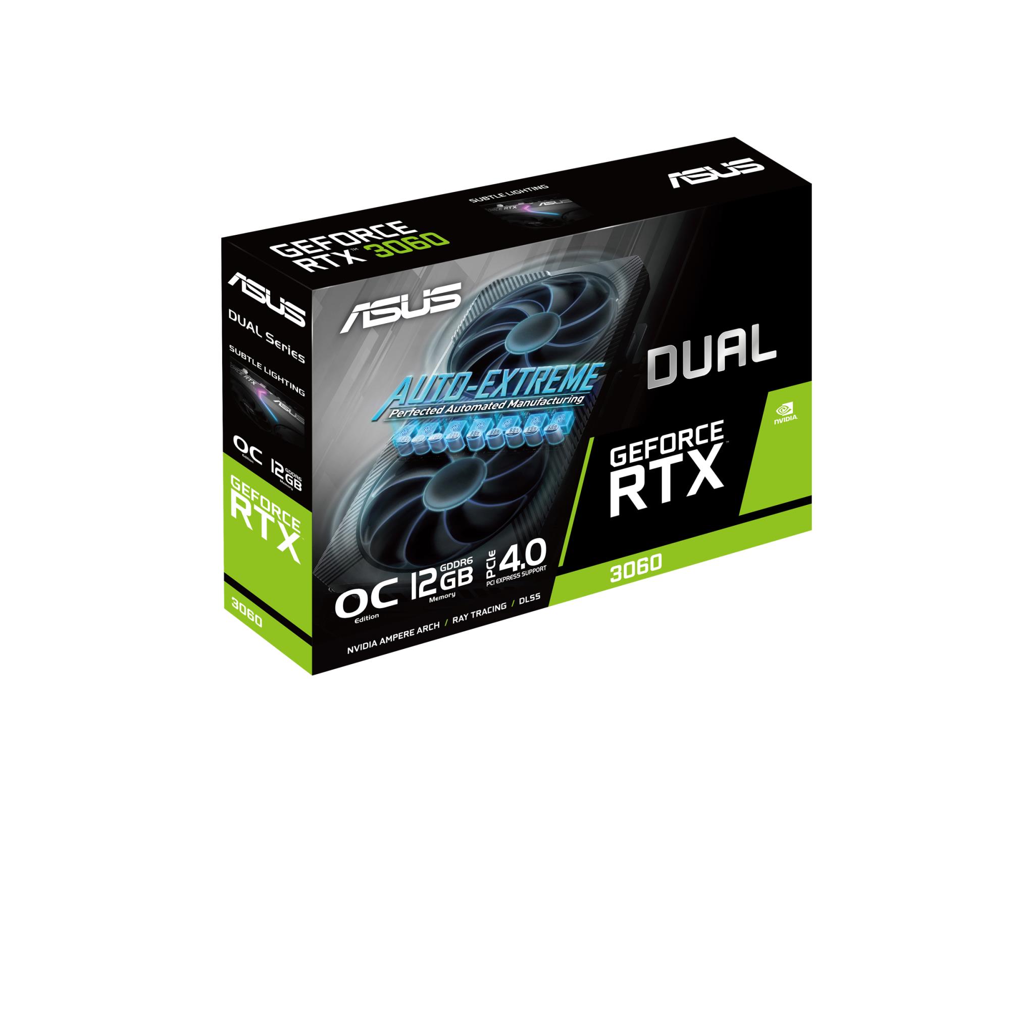 a650f315-e04b-47d6-805a-47ab0b17944e Graphics Card ASUS NVIDIA GeForce RTX 3060 12 GB 192 bit PCIE 4.0 16x GDDR6 GPU 1837 MHz 1xHDMI 3xDisplayPort DUAL-RTX3060-O12G-V2