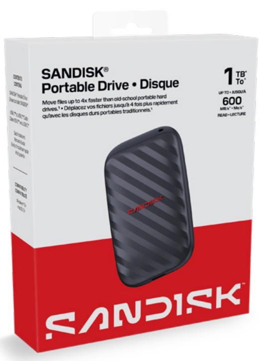 a981e5fc-d35e-45c8-bb67-be37406a0a6d External SSD SANDISK Read speed 600 MB/s 1 TB SDSSDE10 SDSSDE10-1T00-G25