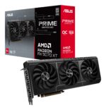 Graphics Card ASUS AMD Radeon RX 9070 XT 16 GB GDDR6 256 bit PCIE 5.0 16x Triple slot Fansink 1xHDMI 3xDisplayPort PRIME-RX9070XT-O16G