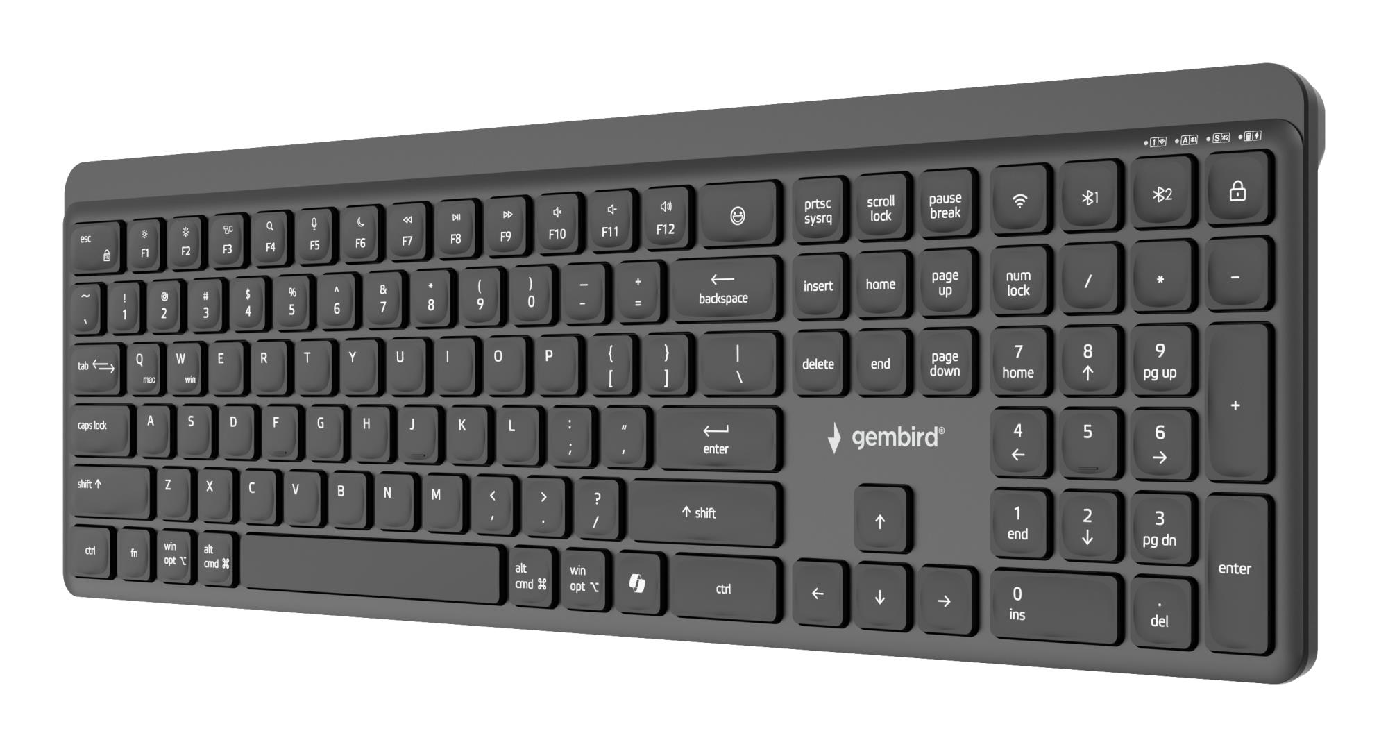 eb342359-d836-4bbd-ad0e-5d6c930025b8 KEYBOARD WRL SLIM 2.4G+BT US/KB-WPS-03 GEMBIRD