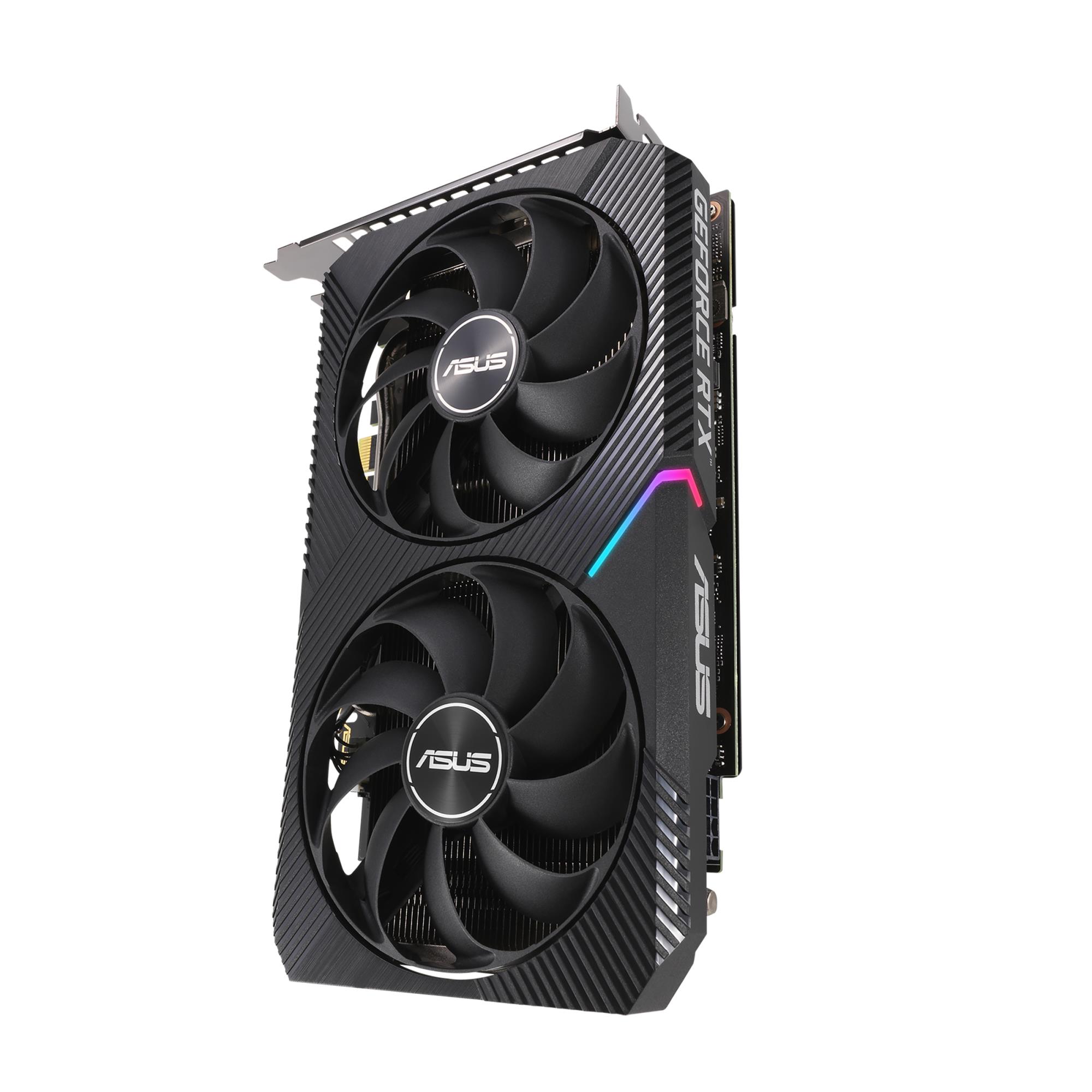 ebd777f9-6201-467a-b5f5-e4d4143894ed Graphics Card ASUS NVIDIA GeForce RTX 3060 12 GB 192 bit PCIE 4.0 16x GDDR6 GPU 1837 MHz 1xHDMI 3xDisplayPort DUAL-RTX3060-O12G-V2