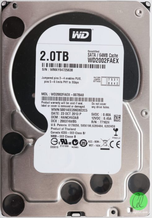 Western Digital Black WD2002FAEX-007BA0 2TB 7200 RPM SATA HDD