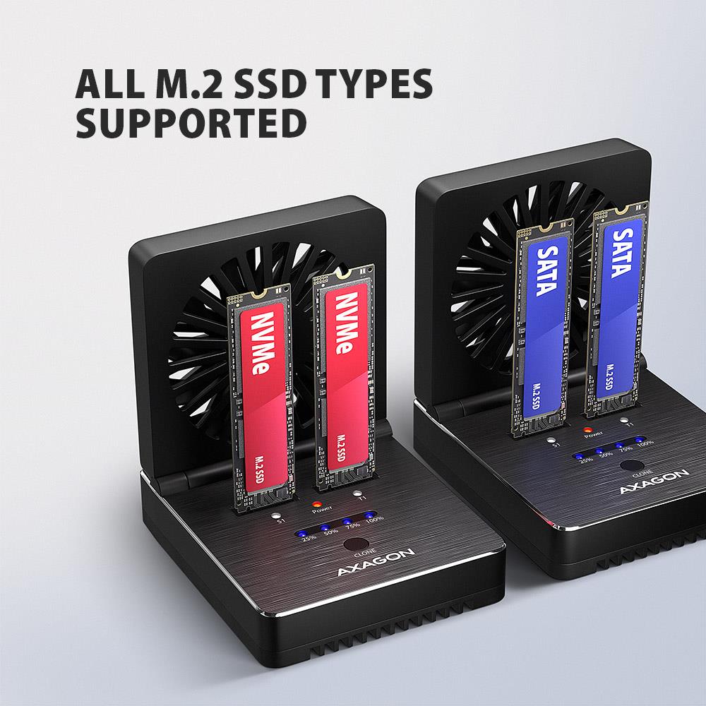 2467e434-c9b2-4271-b55a-59ed39ce9e04 SSD ACC DOCK STATION USB-C/2XM.2 NVME ADSA-M2C22 AXAGON