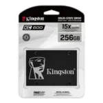 Kingston | KC600 | 256 GB | SSD form factor 2.5″ | Solid-state drive interface SATA | Read speed 550 MB/s | Write speed 500 MB/s
