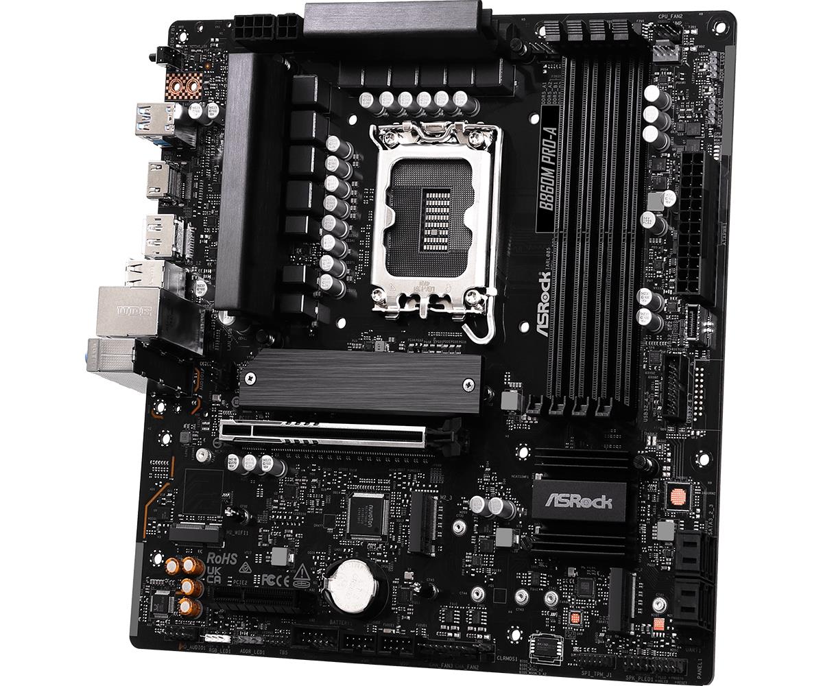 406dd48a-1a1c-4c14-9847-2ee2fcb20e8a Mainboard ASROCK Intel B860 LGA 1851 (Socket V1) micro ATX RAM DDR5-SDRAM 4xSlots 3xNumber of M.2 (M) slots B860MPRO-A