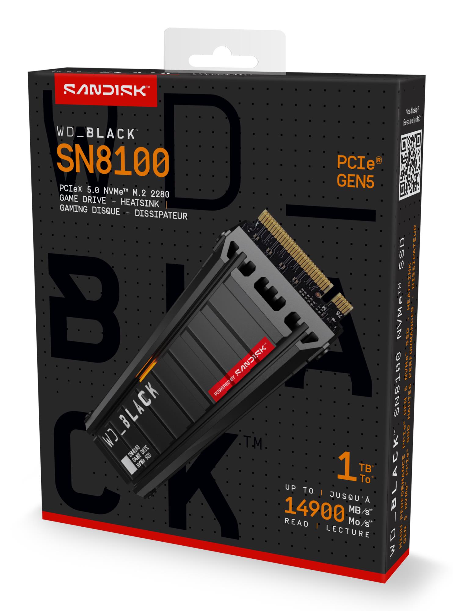 41459955-b562-4e7a-b920-4b06c151ab42 SSD SANDISK 2400xTBW rating NVMe Yes PCI Express 5.0 M.2 1000 GB WDS100T1XHM-00CMT0