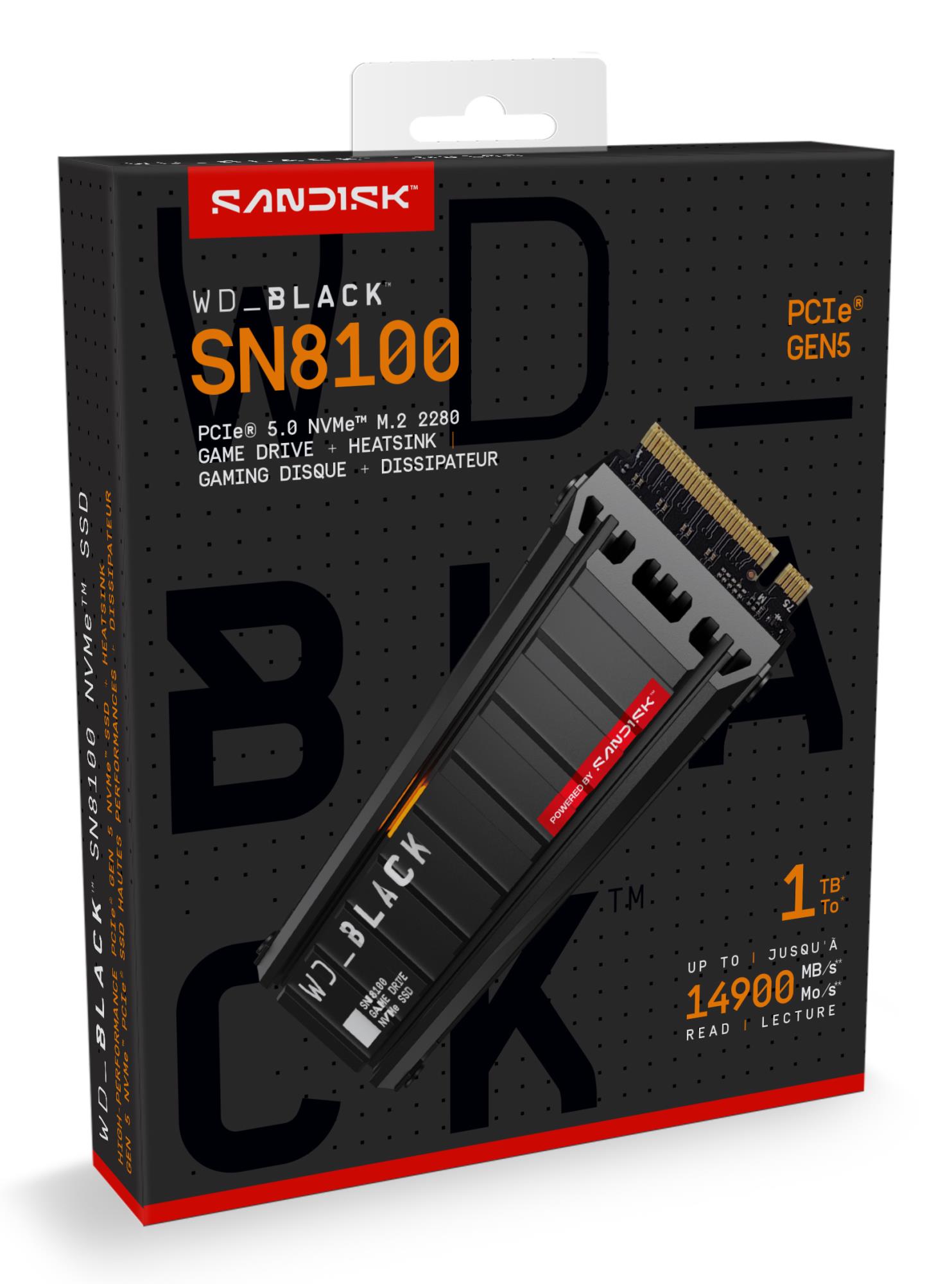 43a542d1-230b-48f3-acff-0231149c1b46 SSD SANDISK 2400xTBW rating NVMe Yes PCI Express 5.0 M.2 1000 GB WDS100T1XHM-00CMT0