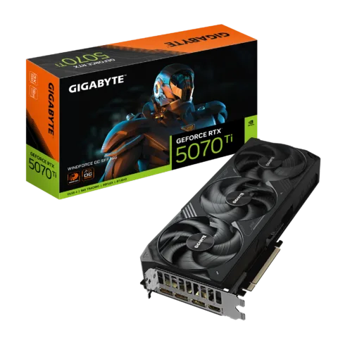 Gigabyte GeForce RTX 5070 Ti WINDFORCE OC SFF 16G NVIDIA 16 GB GeForce RTX 5070 Ti HDMI ports quantity 1 PCI-E 5.0
