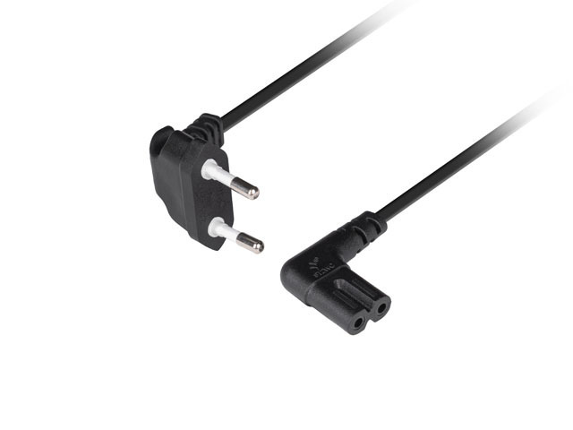 606089-ca-c7ca-12cc-0018-bk-5901969447941-0.webp Lanberg CEE 7/16 to EC 320 C7 Euro (radio) power cord 1.8m angled VDE CA-C7CA-12CC-0018-BK