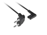 Lanberg CEE 7/16 to EC 320 C7 Euro (radio) power cord 1.8m angled VDE CA-C7CA-12CC-0018-BK