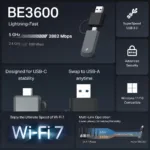 TP-Link Archer TBE230U BE3600 Dual Band Wi-Fi 7 Mini Wireless USB Adapter   TP-LINK