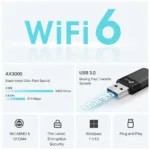 TP-Link Archer TX50U AX3000 Dual Band Wi-Fi 6 Wireless USB Adapter   TP-LINK