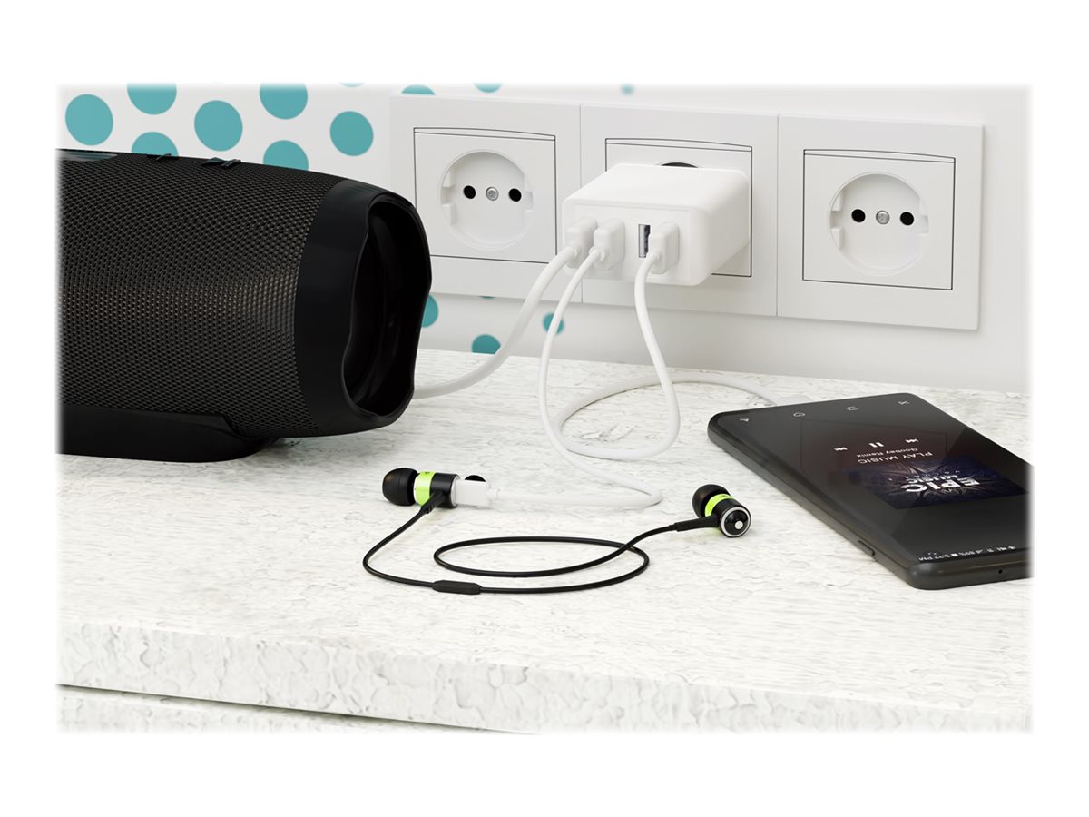 612799-44962-4040849449628-0.webp Goobay 44962 30 W USB-A Multiport Charger, White