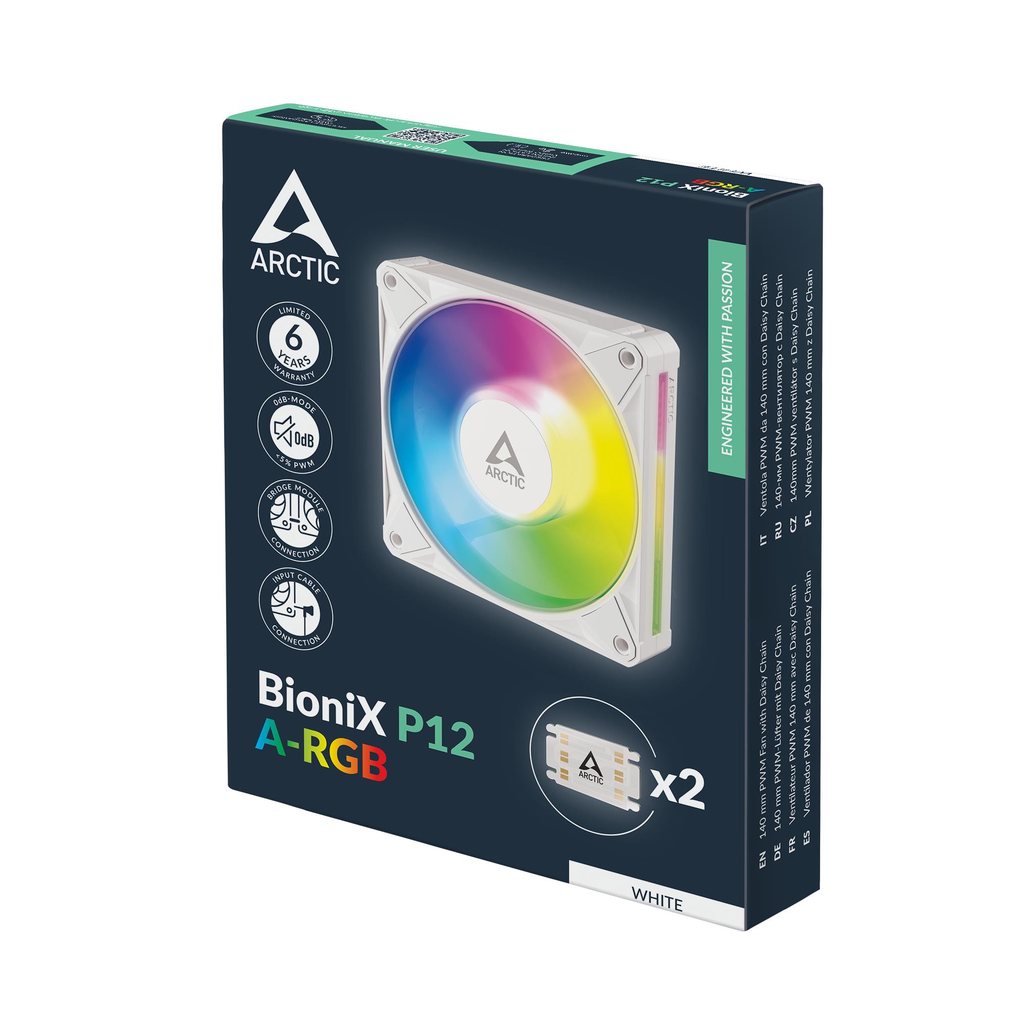 6d747b87-7234-454a-8477-8d925ef1fbb7 CASE FAN 140MM BIONIX P14 ARGB/WHITE ACFAN00340A ARCTIC