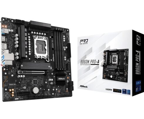 Mainboard ASROCK Intel B860 LGA 1851 (Socket V1) micro ATX RAM DDR5-SDRAM 4xSlots 3xNumber of M.2 (M) slots B860MPRO-A