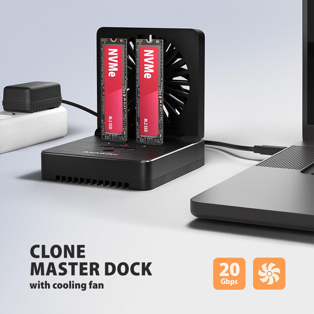 aed11cb8-1738-45ce-b839-590828cf6bbd SSD ACC DOCK STATION USB-C/2XM.2 NVME ADSA-M2C22 AXAGON