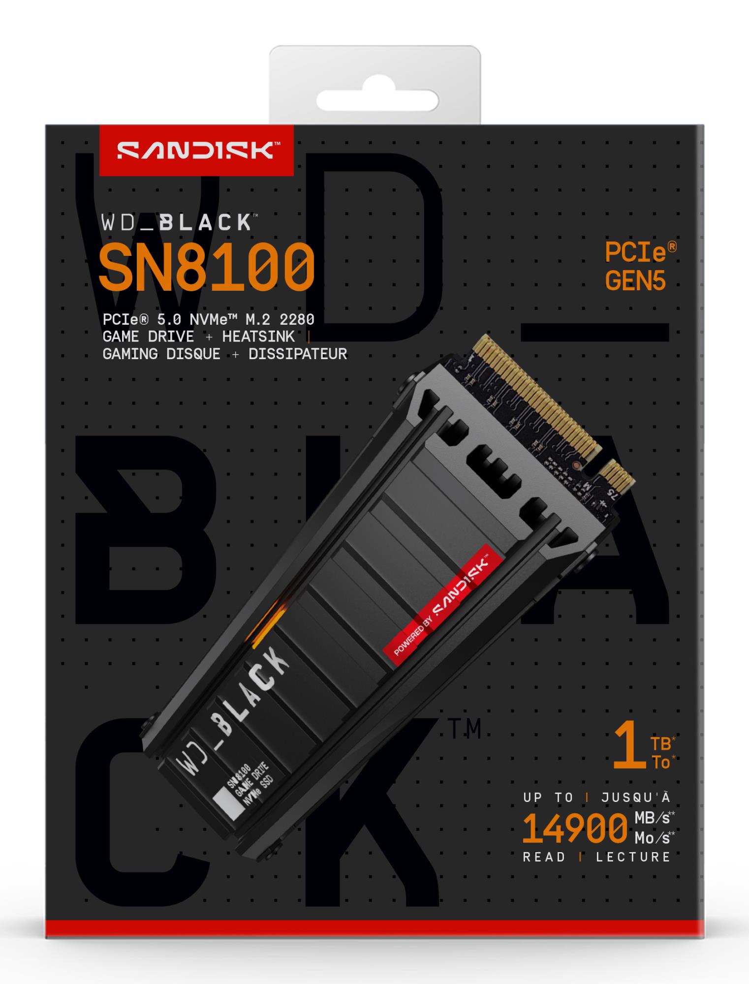 dc7ff27f-0381-4d9e-ab64-66ab7d338c2e SSD SANDISK 2400xTBW rating NVMe Yes PCI Express 5.0 M.2 1000 GB WDS100T1XHM-00CMT0