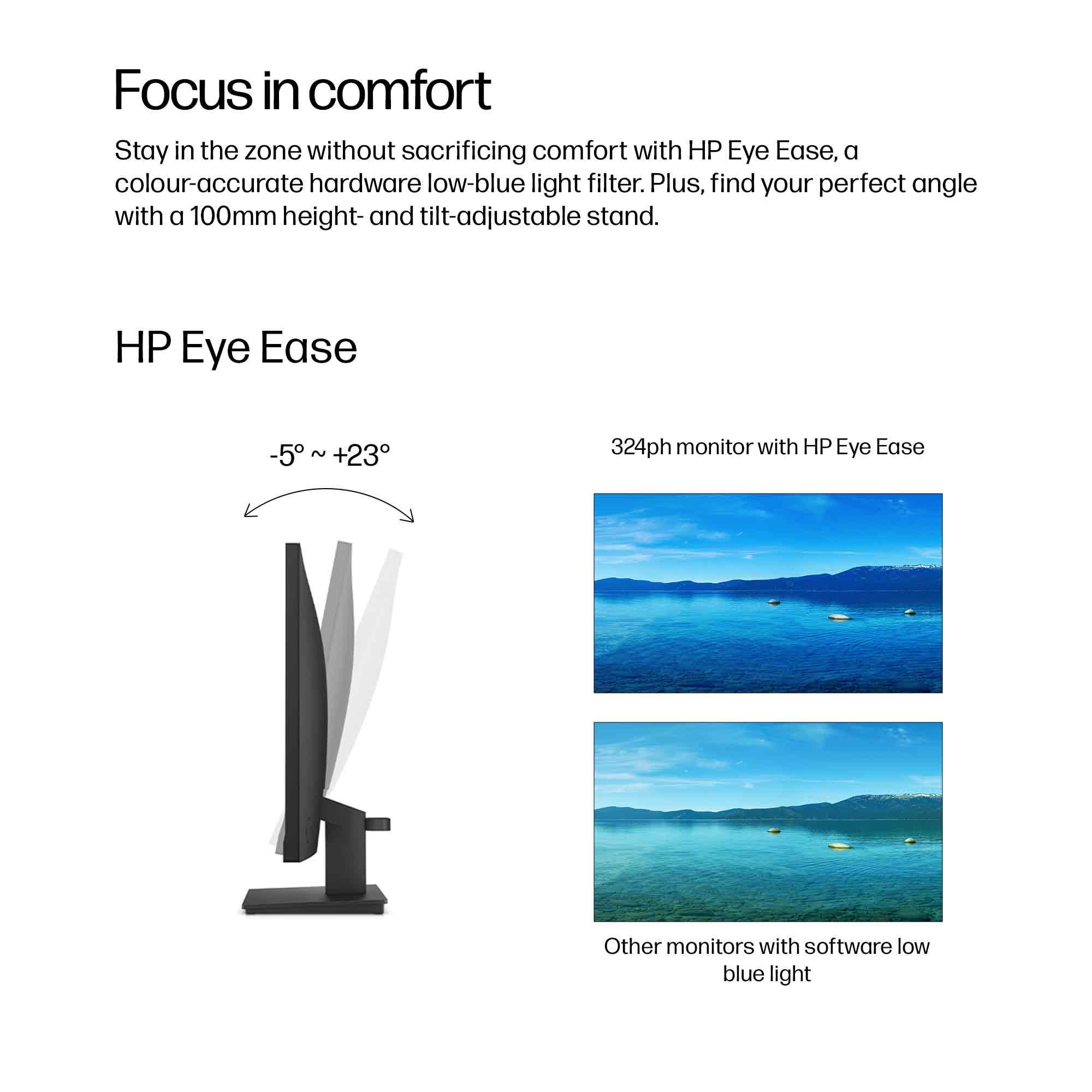 dcf72978-f0af-4787-b485-0ea223f65775 LCD Monitor HP 23.8 ” 1920 x 1080 pixels Full HD Native aspect ratio 16:9 LCD Flat B0BU9UT