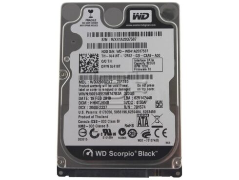 Western Digital Scorpio Black WD3200BEKT 320GB 2.5" SATA kietasis diskas