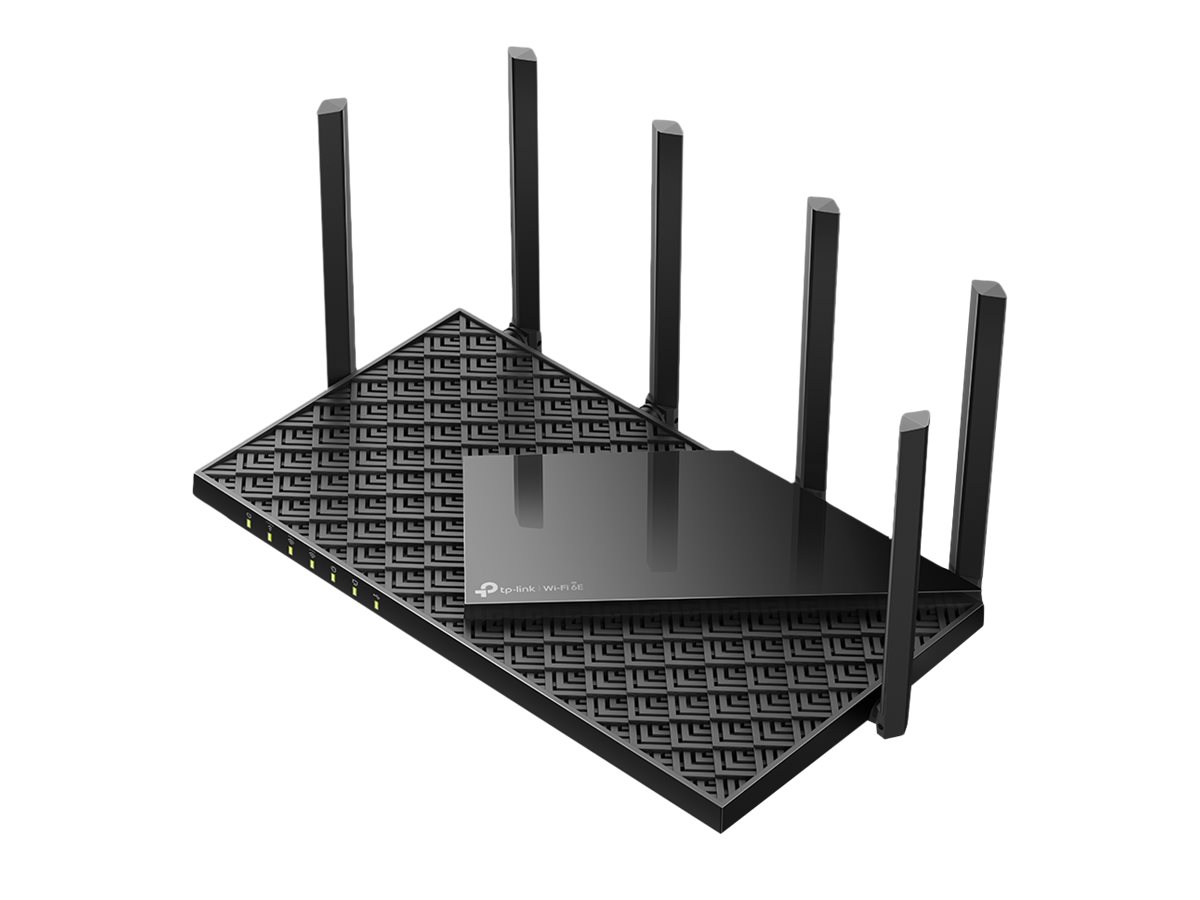 405739-archer-axe75-4897098687482-0.webp TP-LINK AXE5400 Tri-Band Gigabit Wi-Fi 6E Router Archer AXE75 802.11ax 10/100/1000 Mbit/s Ethernet LAN (RJ-45) ports 4 Mesh Support Yes MU-MiMO No No mobile broadband Antenna type External 1