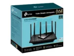TP-LINK AXE5400 Tri-Band Gigabit Wi-Fi 6E Router Archer AXE75 802.11ax 10/100/1000 Mbit/s Ethernet LAN (RJ-45) ports 4 Mesh Support Yes MU-MiMO No No mobile broadband Antenna type External 1