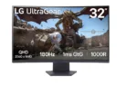 LG 32GS60QC-B 32 ” VA QHD 16:9 180 Hz 1 ms 2560 x 1440 pixels 300 cd/m² HDMI ports quantity 2