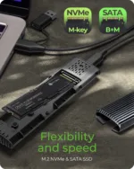 Raidsonic M.2 NVMe and SATA SSD Enclosure via USB Type-C IB-1808MCT-CU31