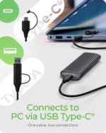 Raidsonic M.2 NVMe and SATA SSD Enclosure via USB Type-C IB-1808MCT-CU31
