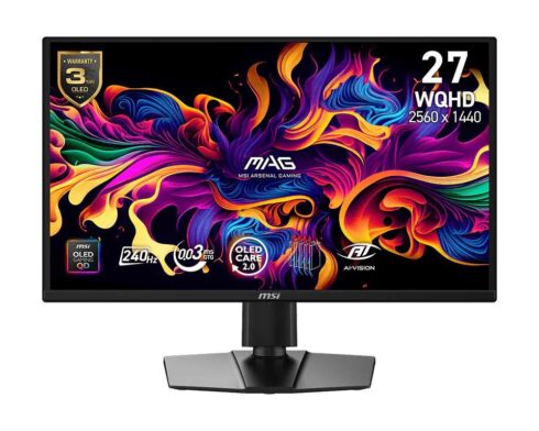 Monitor MSI 26.5 " 2560 x 1440 pixels Wide Quad HD Native aspect ratio 16:9 QD-OLED Flat MAG272QPQD-OLEDX24