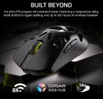 Corsair SABRE V2 PRO Gaming Mouse Wireless/Wired 2.4GHz, Bluetooth, USB-C Black