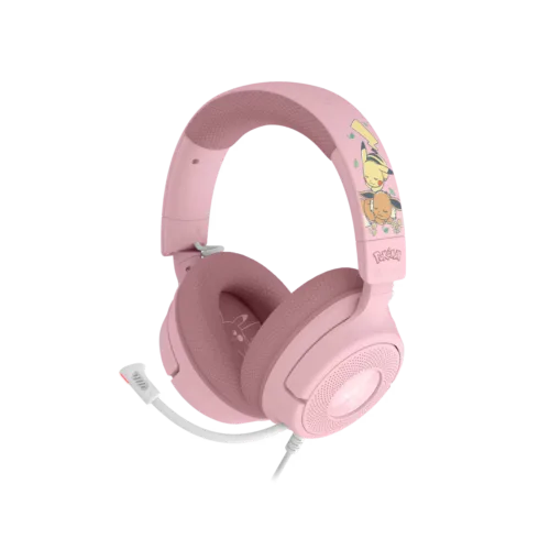 Razer Gaming Headset Kraken V4 X Wired On-ear Microphone Pikachu & Eevee Edition