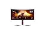 AOC CU34G4CA 34 ” Fast VA WQHD 21:9 180 Hz 1 ms 3440 x 1440 pixels 450 cd/m² HDMI ports quantity 2 Black