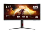 AOC CU34G4CA 34 ” Fast VA WQHD 21:9 180 Hz 1 ms 3440 x 1440 pixels 450 cd/m² HDMI ports quantity 2 Black