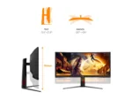 AOC CU34G4CA 34 ” Fast VA WQHD 21:9 180 Hz 1 ms 3440 x 1440 pixels 450 cd/m² HDMI ports quantity 2 Black