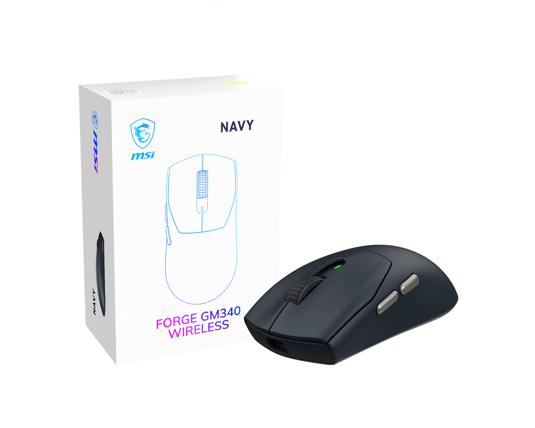 612516-forge-gm340-w-navy-4711377425421-0.webp MSI Gaming Mouse FORGE GM340 WIRELESS Wireless 2.4 GHz, Bluetooth, USB Navy