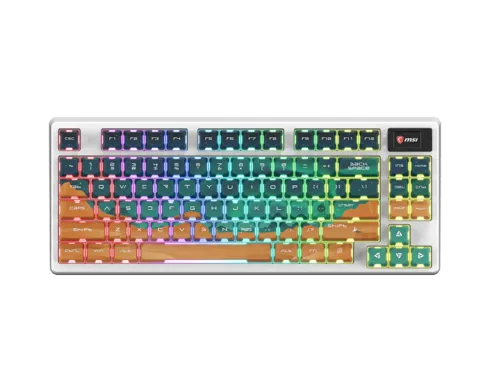 MSI FORGE GK600 TKL WIRELESS MARS Gaming Keyboard Wireless US Bluetooth Wireless connection Mechanical Linear