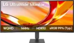 LG 34U620B-B UltraWide 34 ” VA WQHD 21:9 144 Hz 5 ms 3440 x 1440 pixels 300 cd/m² HDMI ports quantity 2